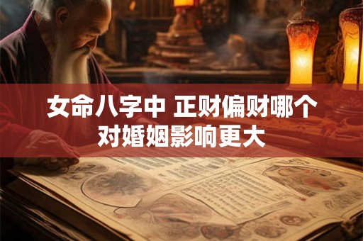 女命八字中 正财偏财哪个对婚姻影响更大