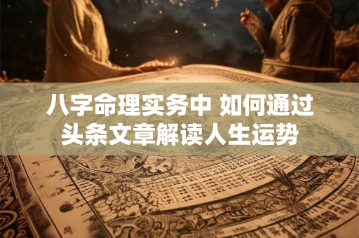 八字命理实务中 如何通过头条文章解读人生运势
