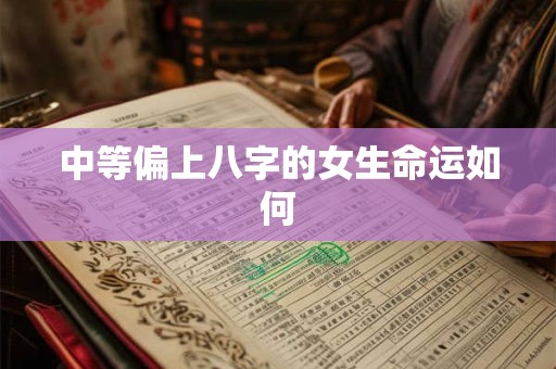 中等偏上八字的女生命运如何