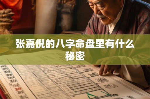 张嘉倪的八字命盘里有什么秘密