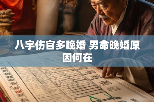 八字伤官多晚婚 男命晚婚原因何在