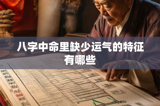 八字中命里缺少运气的特征有哪些
