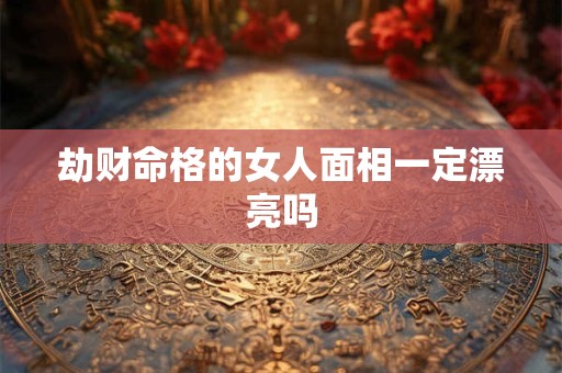 劫财命格的女人面相一定漂亮吗