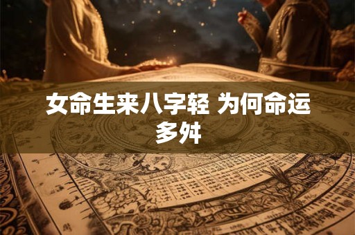 女命生来八字轻 为何命运多舛