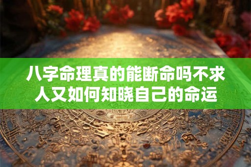 八字命理真的能断命吗不求人又如何知晓自己的命运