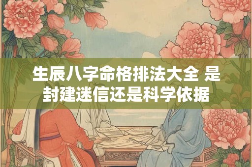 生辰八字命格排法大全 是封建迷信还是科学依据