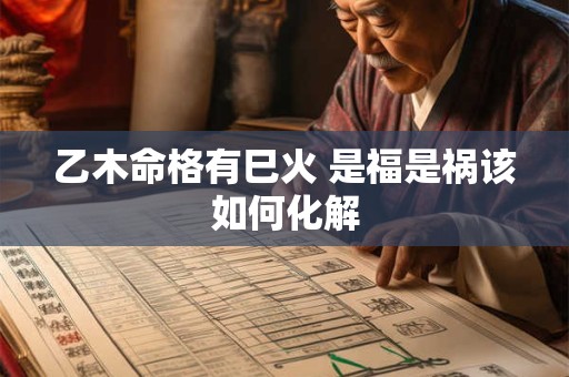 乙木命格有巳火 是福是祸该如何化解