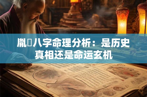 胤禛八字命理分析：是历史真相还是命运玄机