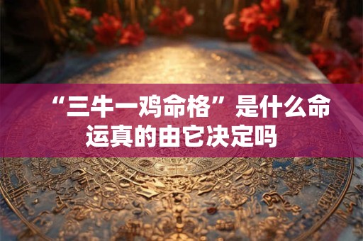 “三牛一鸡命格”是什么命运真的由它决定吗