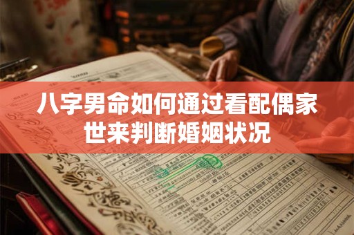 八字男命如何通过看配偶家世来判断婚姻状况