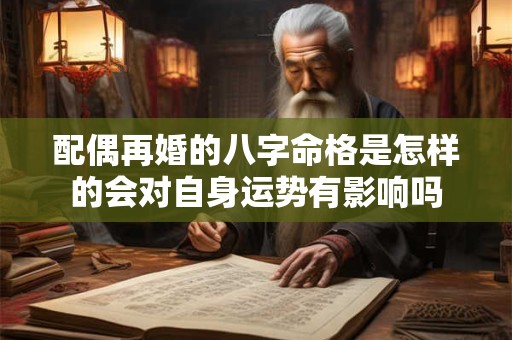 配偶再婚的八字命格是怎样的会对自身运势有影响吗