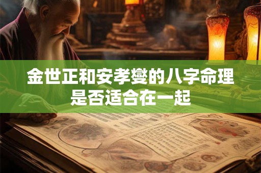金世正和安孝燮的八字命理是否适合在一起