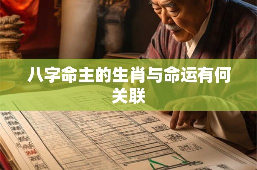 八字命主的生肖与命运有何关联