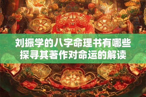 刘振学的八字命理书有哪些探寻其著作对命运的解读