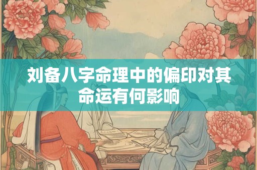 刘备八字命理中的偏印对其命运有何影响