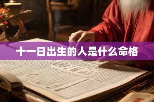 十一日出生的人是什么命格