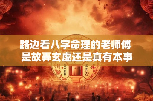 路边看八字命理的老师傅 是故弄玄虚还是真有本事