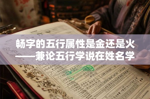 畅字的五行属性是金还是火——兼论五行学说在姓名学中的应用