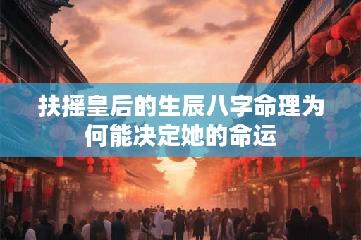 扶摇皇后的生辰八字命理为何能决定她的命运
