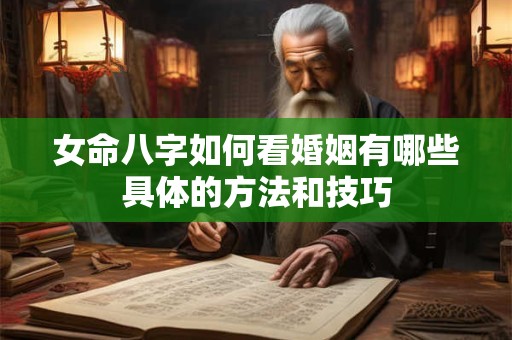 女命八字如何看婚姻有哪些具体的方法和技巧
