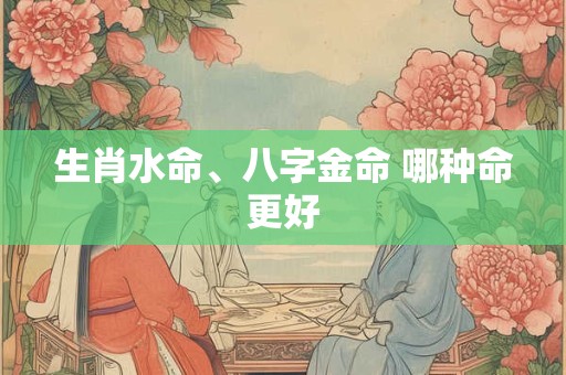 生肖水命、八字金命 哪种命更好