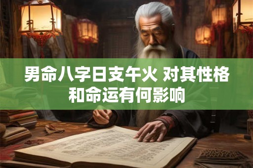 男命八字日支午火 对其性格和命运有何影响