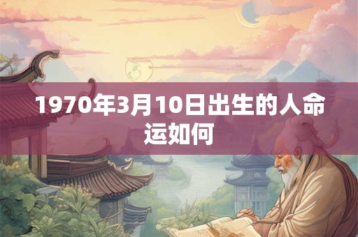 1970年3月10日出生的人命运如何