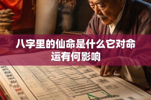 八字里的仙命是什么它对命运有何影响