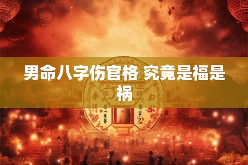 男命八字伤官格 究竟是福是祸