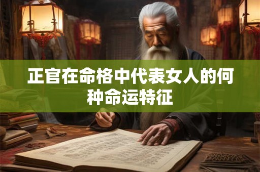 正官在命格中代表女人的何种命运特征