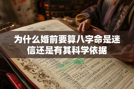 为什么婚前要算八字命是迷信还是有其科学依据