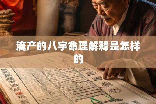 流产的八字命理解释是怎样的