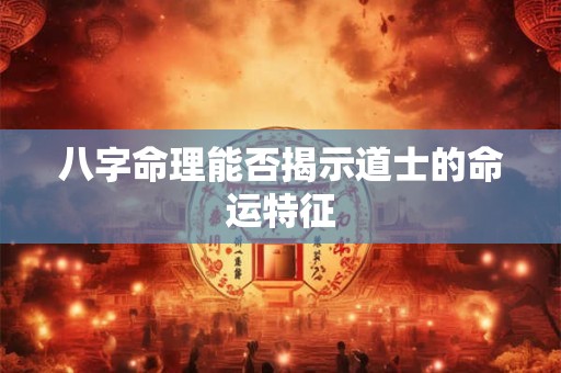 八字命理能否揭示道士的命运特征