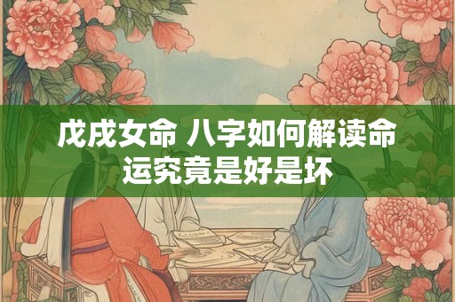 戊戌女命 八字如何解读命运究竟是好是坏