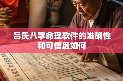 吕氏八字命理软件的准确性和可信度如何