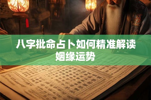 八字批命占卜如何精准解读姻缘运势