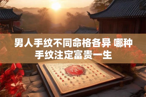 男人手纹不同命格各异 哪种手纹注定富贵一生