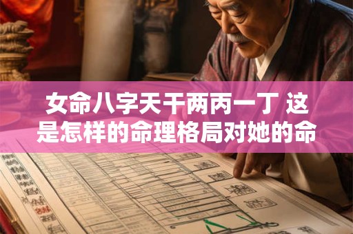 女命八字天干两丙一丁 这是怎样的命理格局对她的命运有何影响