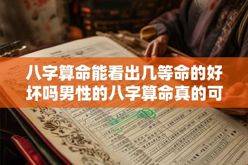八字算命能看出几等命的好坏吗男性的八字算命真的可信吗