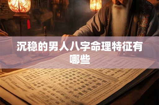 沉稳的男人八字命理特征有哪些