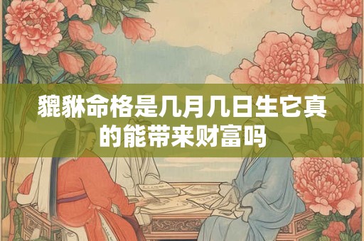 貔貅命格是几月几日生它真的能带来财富吗