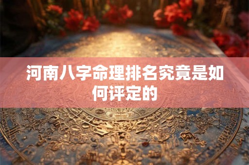 河南八字命理排名究竟是如何评定的