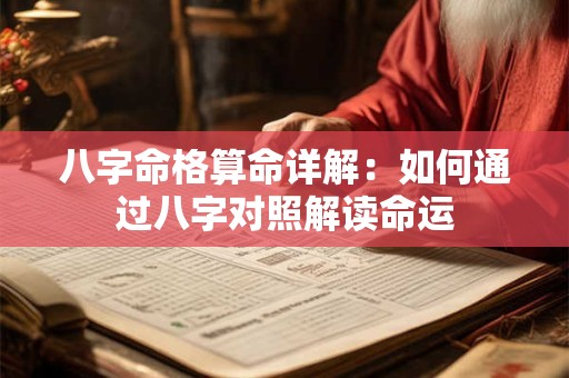 八字命格算命详解：如何通过八字对照解读命运