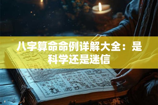 八字算命命例详解大全：是科学还是迷信