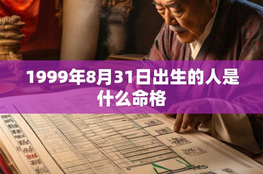 1999年8月31日出生的人是什么命格