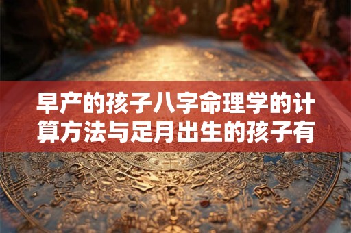 早产的孩子八字命理学的计算方法与足月出生的孩子有何不同