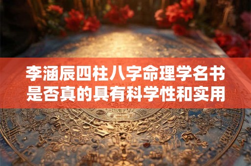 李涵辰四柱八字命理学名书是否真的具有科学性和实用性 李涵辰四柱八字命理学名书是否真的具有科学性和实用性
