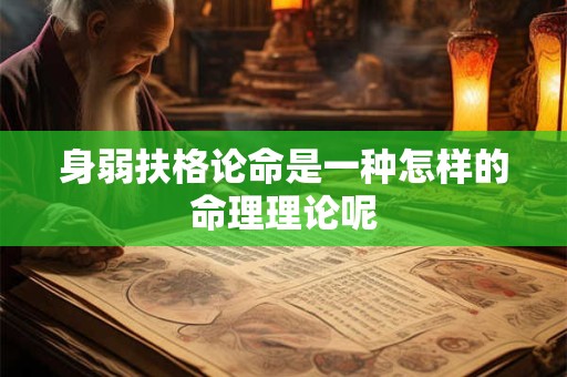 身弱扶格论命是一种怎样的命理理论呢
