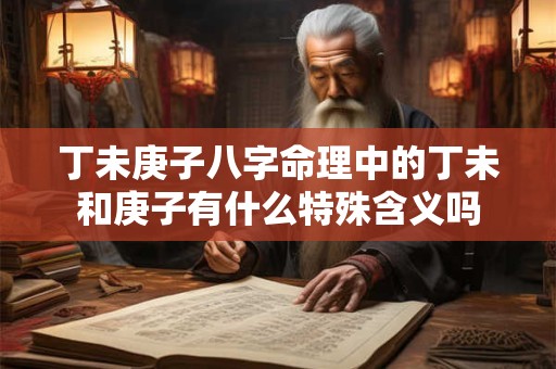 丁未庚子八字命理中的丁未和庚子有什么特殊含义吗