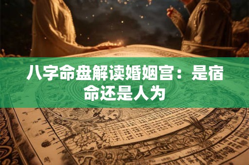 八字命盘解读婚姻宫：是宿命还是人为